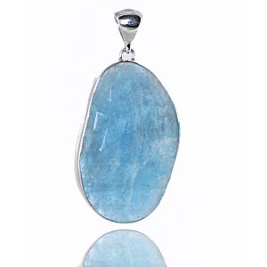 Aquamarine Pendant of Atlantis Set in Silver