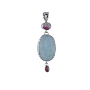 Aquamarine Pendant With Tormaline