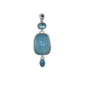Aquamarine Pendant of Ocean Kyanite Magic of Atlantis