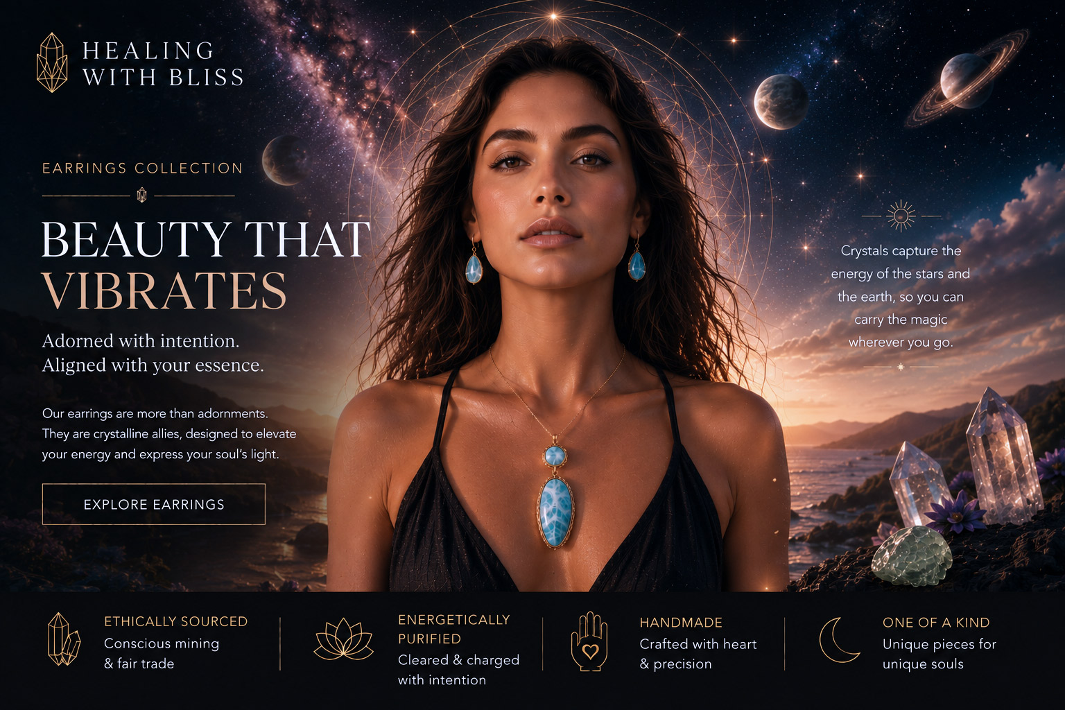 Beauty That Vibrates - crystal earrings in silver